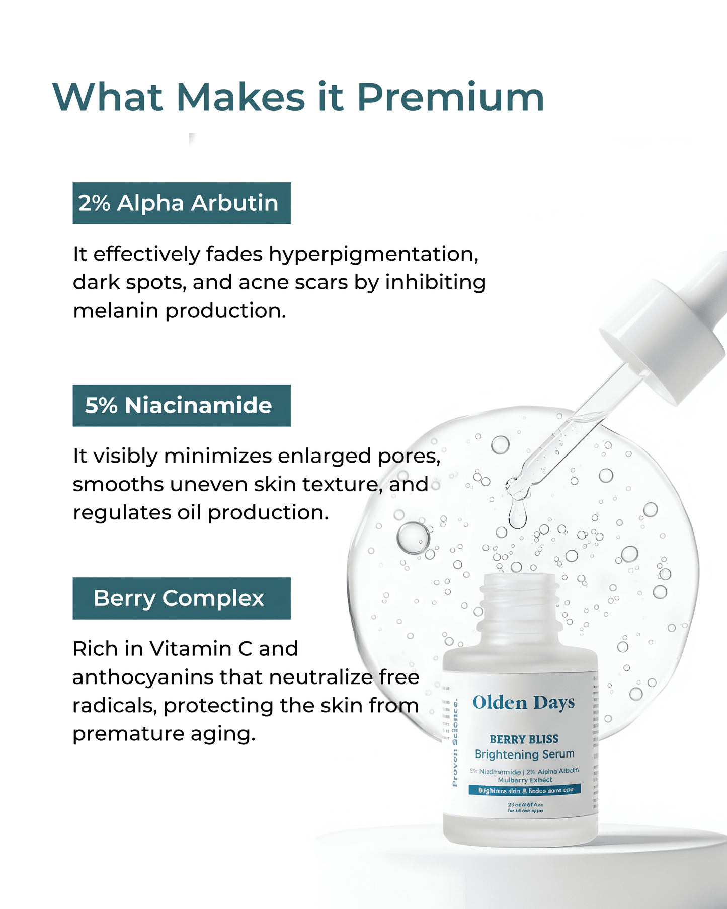 Berry Bliss Brightening Serum | 2% Alpha Arbutin and 5% Niacinamide