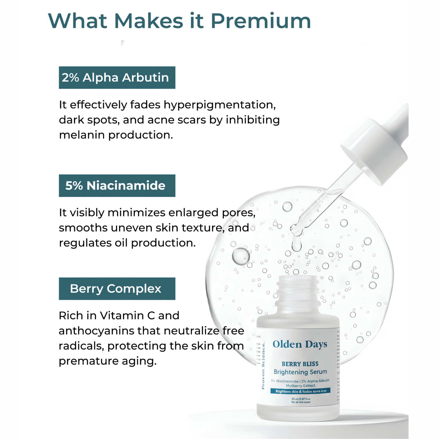 Berry Bliss Brightening Serum | 2% Alpha Arbutin and 5% Niacinamide